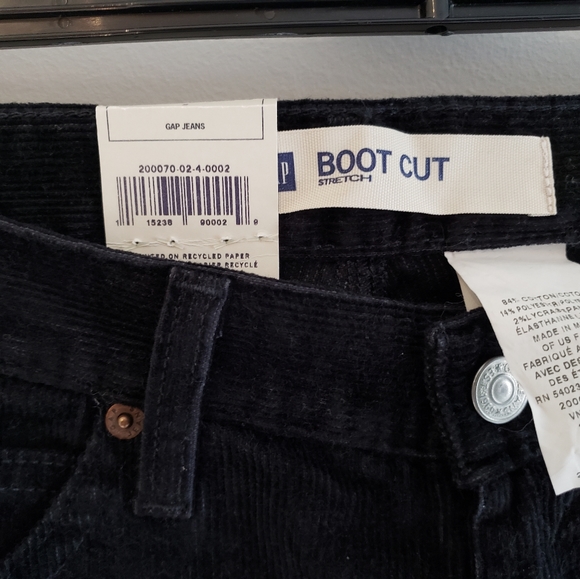 NEW GAP Black Corduroy Jeans Size 2 - Picture 8 of 13